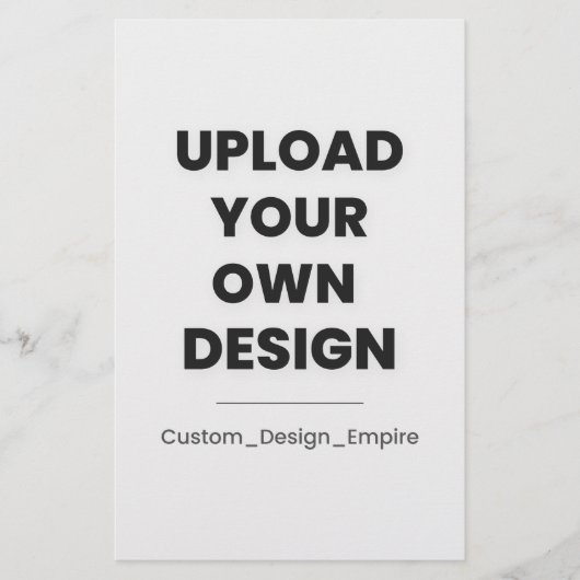 Upload Your Own Design Here | Custom Template Briefpapier (Voorkant)