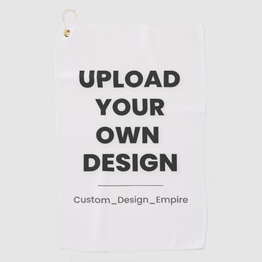 Upload Your Own Design Here | Custom Template Golfhanddoek (Voorkant)