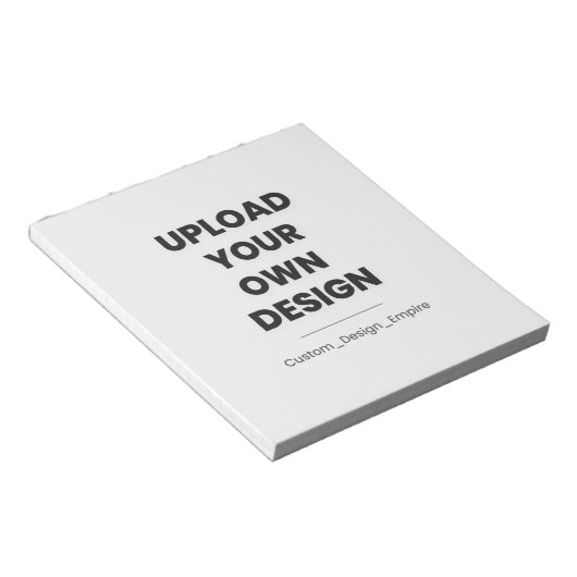 Upload Your Own Design Here | Custom Template Notitieblok (Schuin)