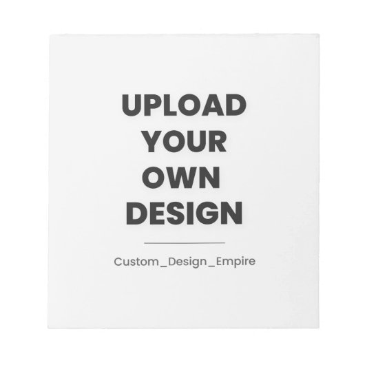 Upload Your Own Design Here | Custom Template Notitieblok (Voorkant)