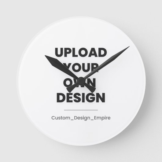 Upload Your Own Design Here | Custom Template Ronde Klok (Voorkant)