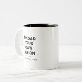 Upload Your Own Design Here | Custom Template Tweekleurige Koffiemok (Voorkant links)