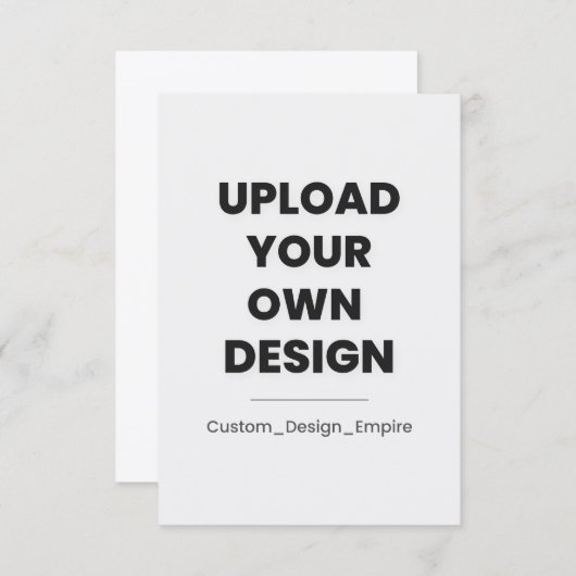 Upload Your Own Design Here | Template Invitation (Devant / Derrière)