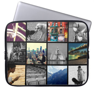 Upload-Your-Photo Collage-laptophoes Laptop Sleeve