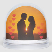 Upload your photo Couple heart Snow Globe (Avant)