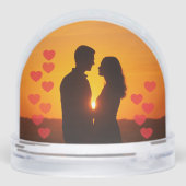 Upload your photo Couple heart Snow Globe (Arrière)