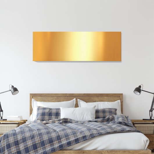 Upload Your Photo on Gold Background XL Long Canvas Afdruk (Insitu (Slaapkamer))