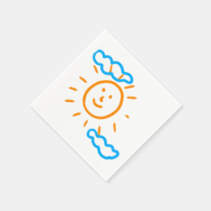 Uploaden van kindertekening. Maak van kids kunst  Servet