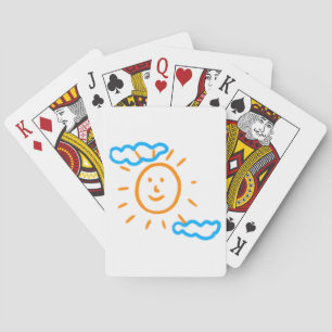 Uploaden van kindertekening Maak van kids kunstwer Pokerkaarten