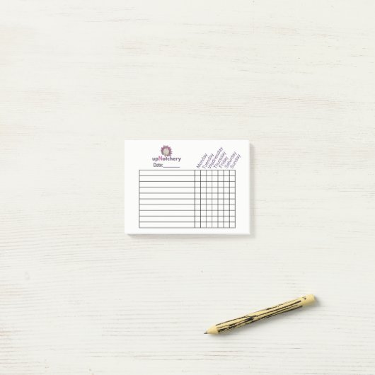 upNotchery Weekly Tracker Post-it® Notes (Op bureau)