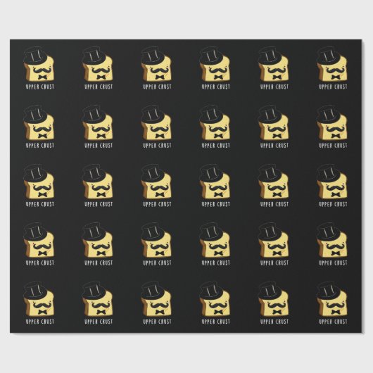 Upper Crust Funny Bread Pun Dark BG Cadeaupapier (Vlak)