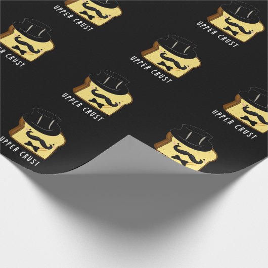 Upper Crust Funny Bread Pun Dark BG Cadeaupapier (Hoek)