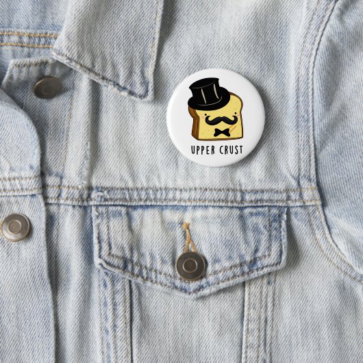 Upper Crust Funny Bread Pun Ronde Button 5,7 Cm (In situ)