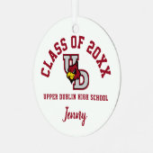 Upper Dublin High School Ornament Kerst (Voorkant links)