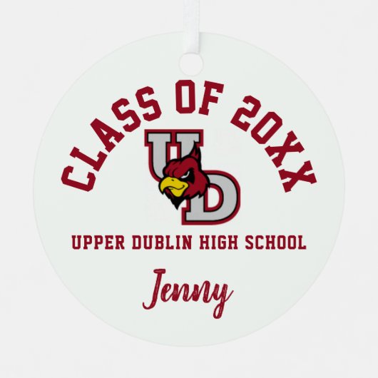 Upper Dublin High School Ornament Kerst (Voorkant)