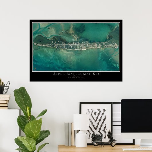Upper Matecumbe Key Poster Satellite (Thuiskantoor)