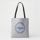 Upper Peninsula Pure Michigan Waterverf Canvas tas (Voorkant)