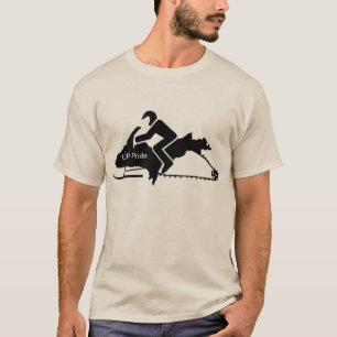 "Upper Peninsula UP Sled"-hoezen.com Ash T-shirt