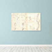 Upper Potomac McCoys Ferry-Conrads Ferry Canvas Afdruk (Insitu (Houten vloer))
