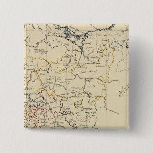 Upper Saksen 2 Vierkante Button 5,1 Cm