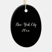 Upper West Side Snowflake NYC Winter Holiday Keramisch Ornament (Achterkant)