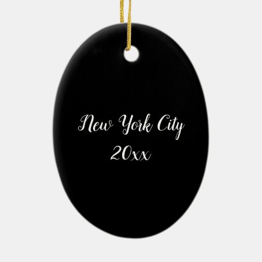 Upper West Side Snowflake NYC Winter Holiday Keramisch Ornament (Achterkant)