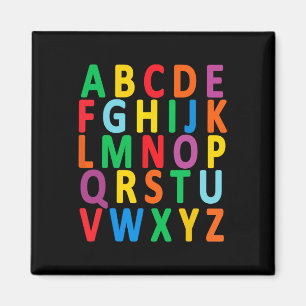 Uppercase Letters Alphabet Learn Abc Boy Girl Kids Magneet