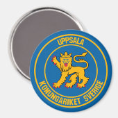 Uppsala Round Emblem Magneet (Voorkant / Achterkant)