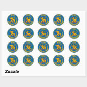 Uppsala Round Emblem Ronde Sticker (Vel)