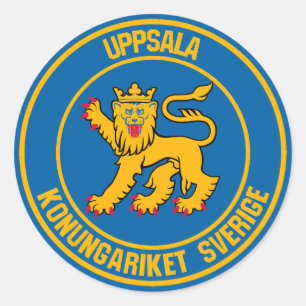 Uppsala Round Emblem Ronde Sticker