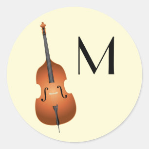 Upright Bass Music Teacher Jazz Ronde Sticker