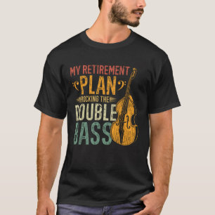 Upright Bass Pensioenplan Retro Double Bass Fid T-shirt
