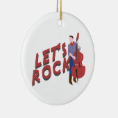 Upright Bass Player Keramisch Ornament (Rechts)