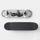 Upright Black Wild Horse Skateboard - Aangepaste t (Horizontaal)