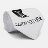 Upright Black Wild Horse Stropdas - Aangepaste tek (Opgerold)