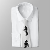 Upright Black Wild Horse Stropdas met aangepaste t (Gebonden)