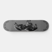Upright Black Wild Horse - Tekenen - Jouw tekst to Skateboard (Horizontaal)