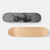 Upright Black Wild Horse - Tekenen - Jouw tekst to Skateboard (Horizontaal)