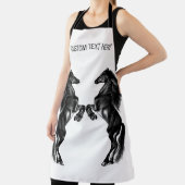 Upright Black Wild Horses Schort met aangepaste te (Insitu)