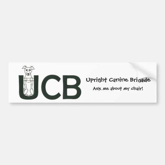 Upright Canine Brigade Bumpersticker (Voorkant)