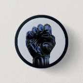 UPRIGHT FIST 2b Circle Pin Button Badge (Voorkant)