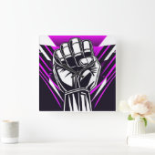 UPRIGHT FIST Comic-scope Vierkante Klok (Huis)