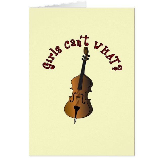 Upright String Double Bass Player (Voorkant)