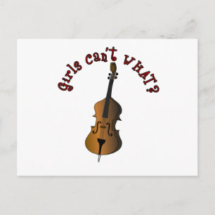 Upright String Double Bass Player Briefkaart