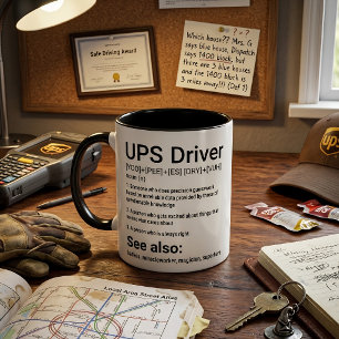 UPS-chauffeur definitie grappig Mok