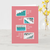 "Ups & Downs" Rose pour vous Carte de voeux (Fleur jaune)