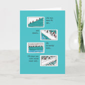 "Ups & Downs" Turquoise pour vous Carte de voeux (Devant)