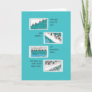 "Ups & Downs" Turquoise pour vous Carte de voeux