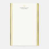 Upscale advocaat faux gouden glitter strepen elega post-it® notes (Voorkant)