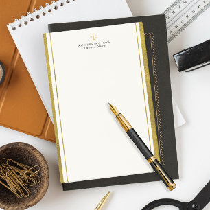 Upscale advocaat faux gouden glitter strepen elega post-it® notes